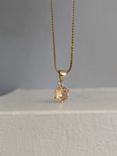 Load image into Gallery viewer, Cinnamon Hart Ranges zircon in vintage 9ct yellow gold pendant setting