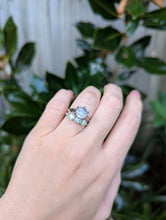 Load image into Gallery viewer, Primrose pink natural zircon in vintage high set 9ct white gold