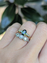 Load image into Gallery viewer, Vintage Sapphire and Diamond ring c1970 in 18ct Yellow and White Gold.