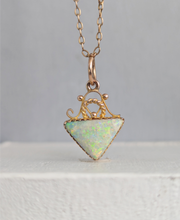 Load image into Gallery viewer, Early Australian Opal pendant by Duggan Shaperre and co c1900.