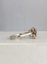 Load image into Gallery viewer, Golden topaz and diamonds in vintage silver 925