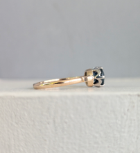 Load image into Gallery viewer, Bright blue Montana sapphire in c1930s ornate 9ct Australian ring.