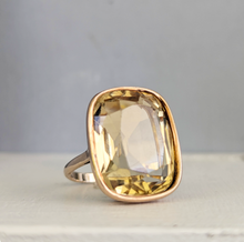 Load image into Gallery viewer, Impressive citrine cocktail ring 9ct yellow gold.