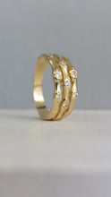 Load image into Gallery viewer, Vintage bamboo stack ring 18ct
