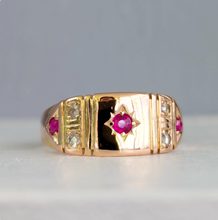 Load image into Gallery viewer, Early Australian Aronson & Co diamond and ruby band 15ct