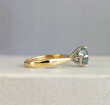 Load image into Gallery viewer, Ethereal natural tourmaline in vintage 9ct yellow and white gold ring