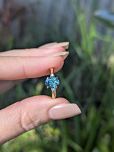 Load image into Gallery viewer, Tantalising parti sapphire & diamonds in 18ct yellow gold c1970s ring
