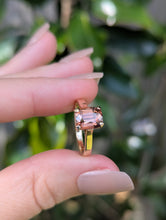 Load image into Gallery viewer, Chocolate cognac zircon in vintage 9ct yellow gold