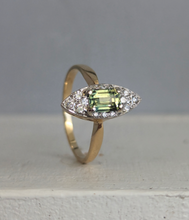 Load image into Gallery viewer, Luminous Parti sapphire & diamond navette 18ct