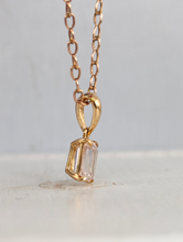 Load image into Gallery viewer, Vintage Harts Range zirocon pendant rectangular cut 9ct yellow gold