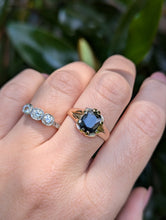 Load image into Gallery viewer, Australian parti sapphire in Early Australian rosey 9ct yellow gold
