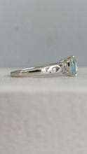 Load image into Gallery viewer, Ethereal aquamarine ring in 9ct white gold.