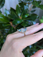 Load image into Gallery viewer, Natural Topaz cocktail ring 9ct c1979 London
