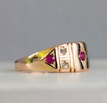 Load image into Gallery viewer, Early Australian Aronson & Co diamond and ruby band 15ct
