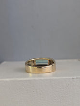 Load image into Gallery viewer, Seagreen tourmaline signet c1970s 9ct white and yellow gold