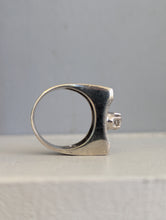 Load image into Gallery viewer, Old European diamond tank ring in 9ct white gold.