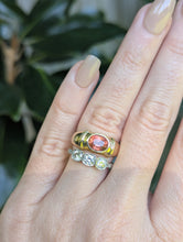 Load image into Gallery viewer, Calypso pink bi-colour tourmaline in vintage yellow gold 9ct
