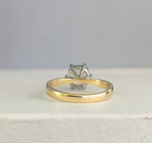 Load image into Gallery viewer, Ethereal natural tourmaline in vintage 9ct yellow and white gold ring