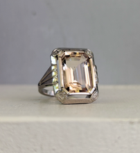 Load image into Gallery viewer, 'Helen of Troy' golden topaz in heavy white gold 14ct setting.