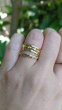 Load image into Gallery viewer, Vintage bamboo stack ring 18ct
