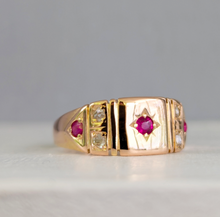 Load image into Gallery viewer, Early Australian Aronson & Co diamond and ruby band 15ct
