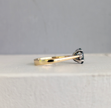 Load image into Gallery viewer, Tantalising parti sapphire & diamonds in 18ct yellow gold c1970s ring