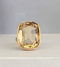 Load image into Gallery viewer, Impressive citrine cocktail ring 9ct yellow gold.