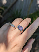 Load image into Gallery viewer, Vintage 1980s tanzanite silver ring
