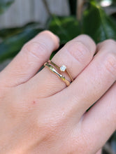 Load image into Gallery viewer, Delicate diamond bypass 9ct yellow gold
