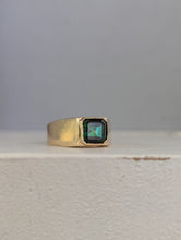 Load image into Gallery viewer, Luxuriously heavy tourmaline signet 9ct yellow gold ring