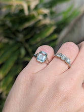 Load image into Gallery viewer, Seashell aquamarine in 9ct Art deco Australian made ring by Lustre