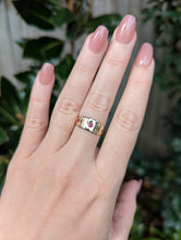 Load image into Gallery viewer, Early Australian Aronson & Co diamond and ruby band 15ct