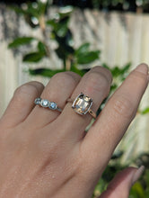 Load image into Gallery viewer, Golden topaz and diamonds in vintage silver 925