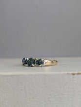 Load image into Gallery viewer, Bright blue parti trilogy in 9ct yellow and white gold