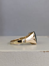 Load image into Gallery viewer, Bloodstone signet by Australian company Lustre c1950s 9ct yellow gold