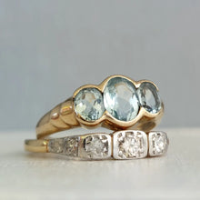 Load image into Gallery viewer, Serene Aquamarine pools in 9ct yellow gold