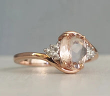Load image into Gallery viewer, Marvellous Morganite diamonds in 9ct rose gold