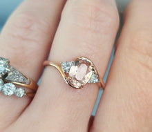 Load image into Gallery viewer, Marvellous Morganite diamonds in 9ct rose gold