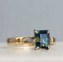 Load image into Gallery viewer, Australian Parti Sapphire 9ct gold ring