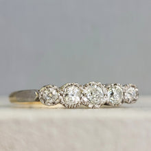 Load image into Gallery viewer, Victorian Old cut diamond half hoop ring 18ct