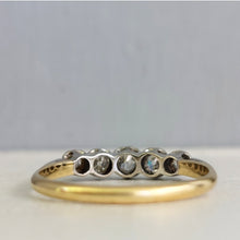 Load image into Gallery viewer, Victorian Old cut diamond half hoop ring 18ct