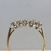 Load image into Gallery viewer, Victorian Old cut diamond half hoop ring 18ct