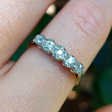 Load image into Gallery viewer, Victorian Old cut diamond half hoop ring 18ct