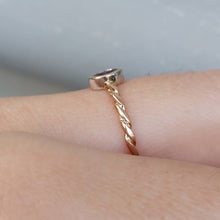 Load image into Gallery viewer, Vintage Ruby twist ring 9ct yellow and white gold