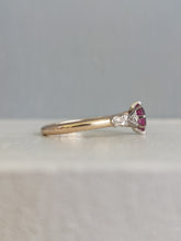 Load image into Gallery viewer, 1930s pink tourmaline ring 9ct gold
