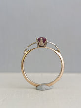 Load image into Gallery viewer, 1930s pink tourmaline ring 9ct gold
