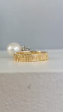 Load image into Gallery viewer, Pearl and diamond drop ring 18ct c1970s
