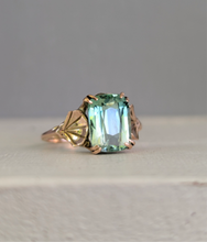 Load image into Gallery viewer, The Aphrodite tourmaline in c1930s rosey 9ct gold setting
