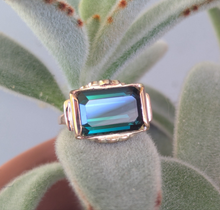 Load image into Gallery viewer, Incredible indicolite tourmaline ring c1940s 14ct
