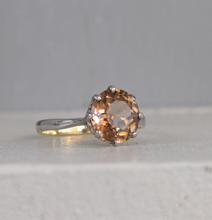 Load image into Gallery viewer, Earthy orange zircon in Art Deco 18ct gold setting

